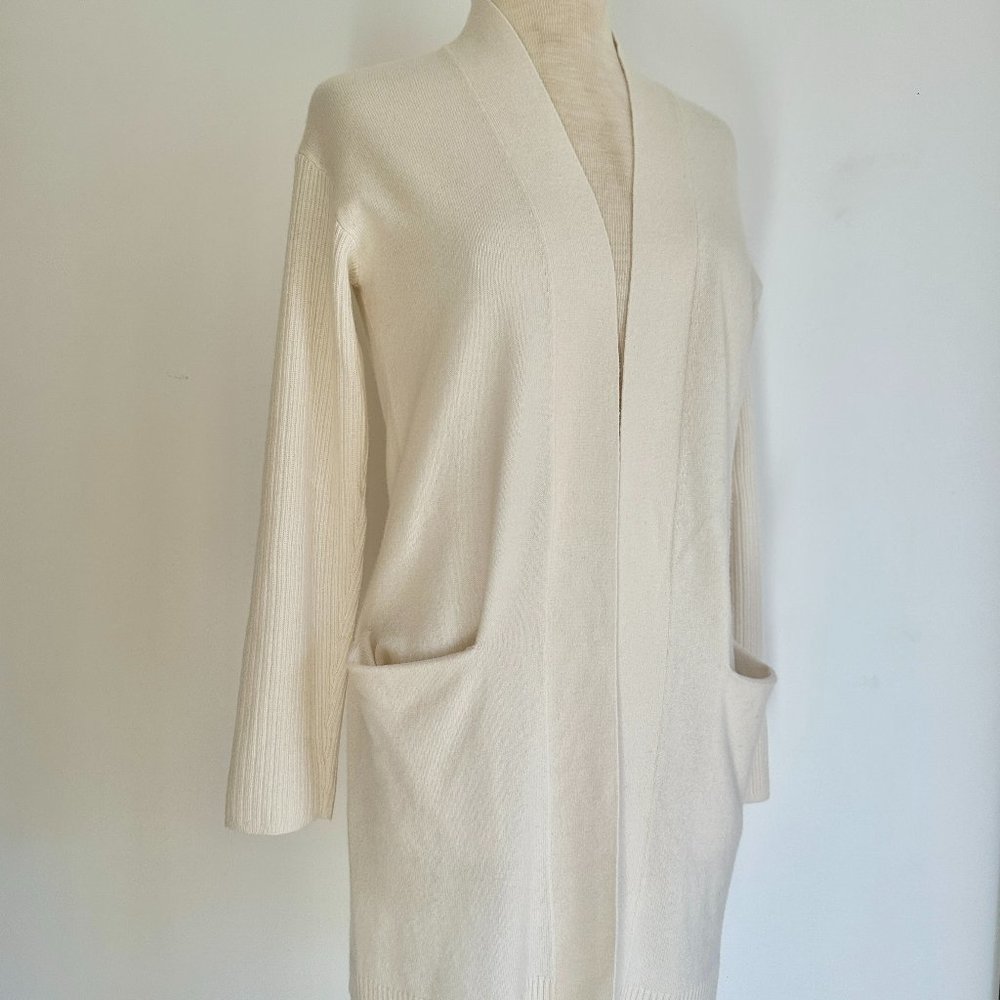 360 CASHMERE Open Front Cardigan w/pockets 100% CASHMERE Women SZ S $348 NWT